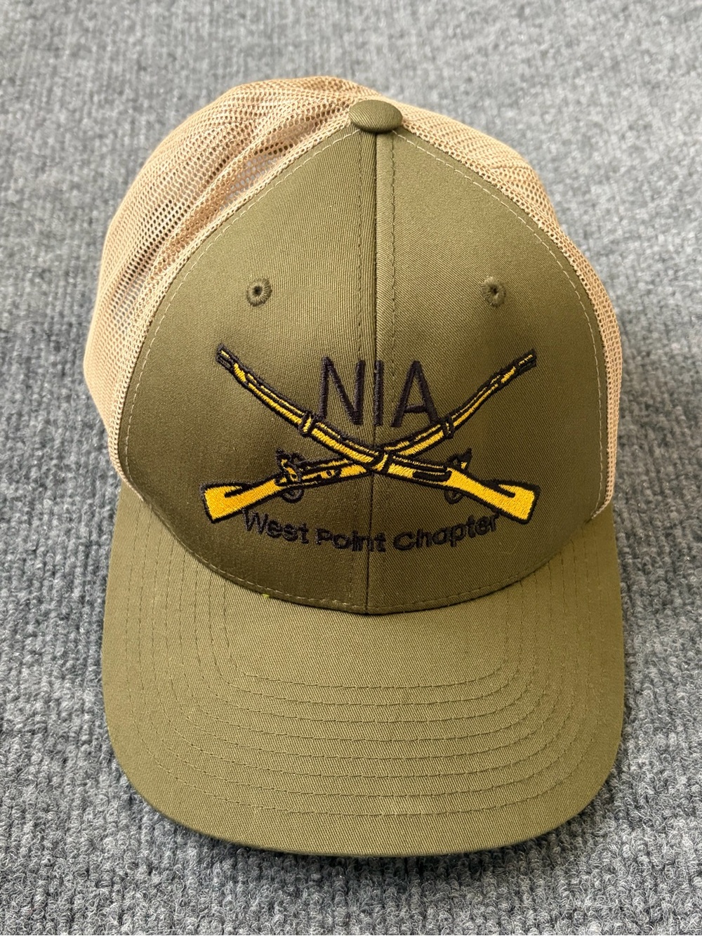 National Infantry Association NIA West Point USMA Crossed Rifles Trucker Hat